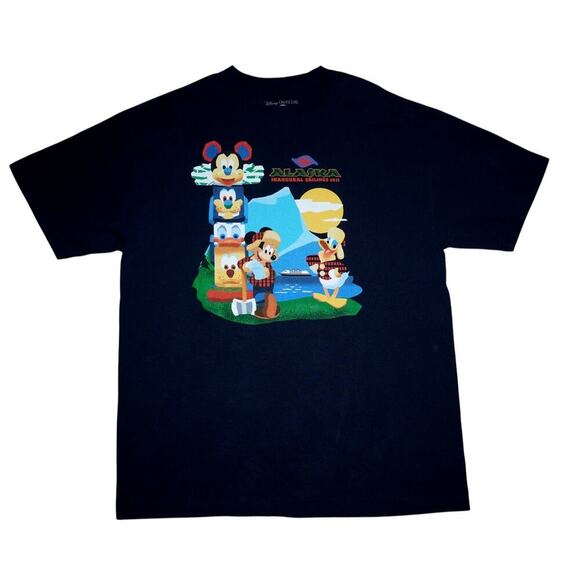 Disney Cruise Line Alaska Sailings 2011 T-Shirt XL Mickey Donald Pluto Goofy - Picture 1 of 4